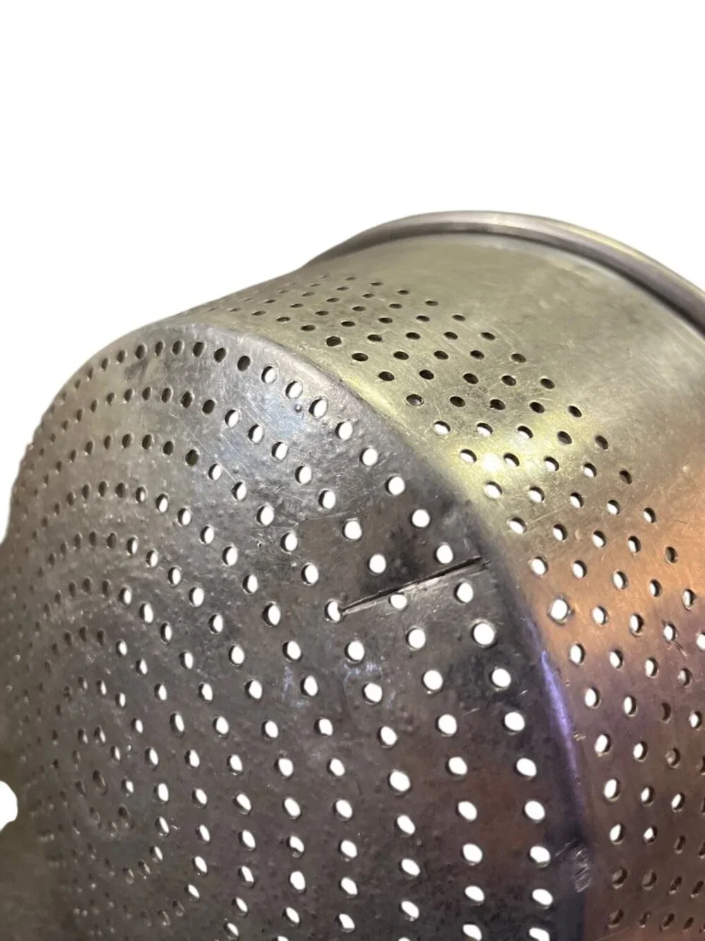 Vintage Wear Ever Aluminum Handled Colander With Perforated Design Used 934 Hook